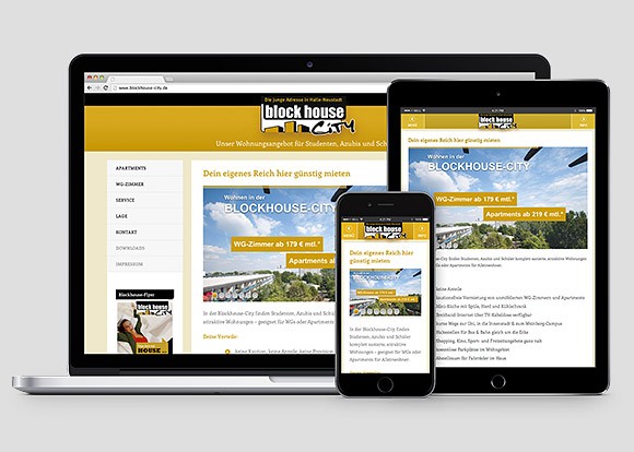 Microsites für ausgewählte Zielgruppen Microsite für Studentenwohnungen enders Marketing
