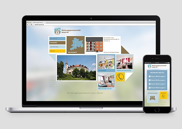 Homepage für eine Wohnungsgenossenschaft Homepage für eine kleine Wohnungsgenossenschaft im responsiven Design enders Marketing