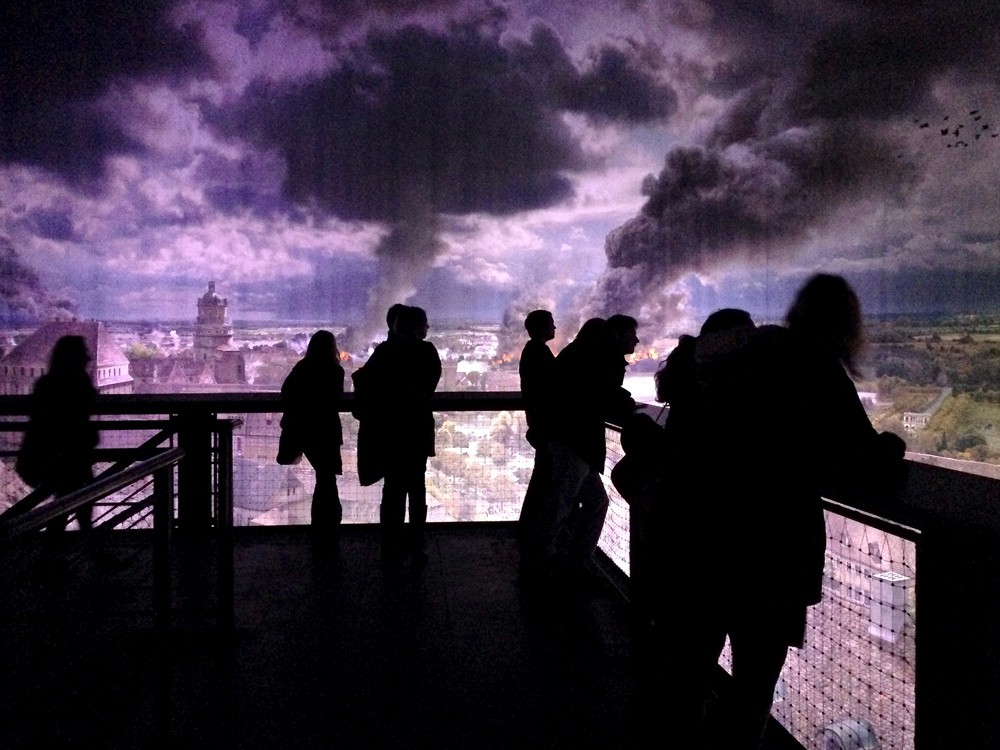 Auf dem Turm im Panometer Leipzig Agenturausflug ins Panometer Leipzig enders Marketing