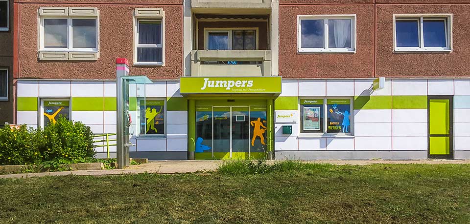 Außenwerbung für Jugenzentrum in Erfurt enders Marketing
