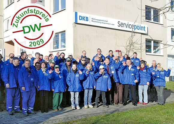 Idee zur Markeinführung des Vermieters, Planung und Umsetzung sämtlicher Maßnahmen Standortkonzept zur Markteinführung Schwerin, DW-Zukunftspreis enders Marketing