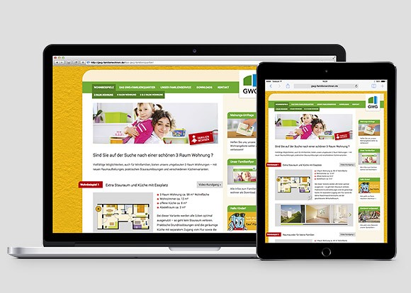 Microsite Familienwohnen Idee und Umsetzung Microsite Familienwohnen enders Marketing