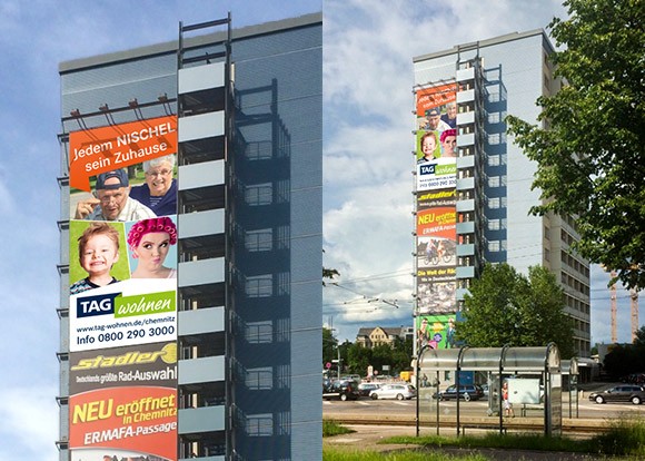 Großformatwerbung Chemnitz Werbeplane Chemnitz enders Marketing
